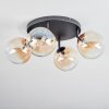 Chehalis Plafoniera, Lampada a sfera Ambrato, Chiaro, 4-Luci