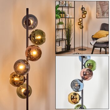 Koyoto Lampada a sfera, Lampada da terra 32 cm Blu, Oro, Verde, Ramato, 6-Luci