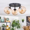 Koyoto Plafoniera, Lampada a sfera Ambrato, 3-Luci