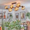 Koyoto Plafoniera, Lampada a sfera Oro, Nero, 10-Luci