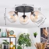 Koyoto Plafoniera, Lampada a sfera Ambrato, Chiaro, 3-Luci