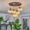 Koyoto Plafoniera, Lampada a sfera Ottone, Nero, 5-Luci