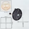 Koyoto Plafoniera, Lampada a sfera Ottone, Nero, 5-Luci