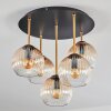 Koyoto Plafoniera, Lampada a sfera Ottone, Nero, 5-Luci