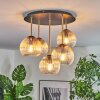 Koyoto Plafoniera, Lampada a sfera Ottone, Nero, 5-Luci