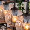 Koyoto Lampadario a sospensione, Lampada a sfera, Lampada a sospensione Écru, Nero, 5-Luci