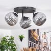 Ripoll Plafoniera, Lampada a sfera Cromo, Grigio fumo, 3-Luci