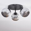 Ripoll Plafoniera, Lampada a sfera Cromo, Grigio fumo, 3-Luci