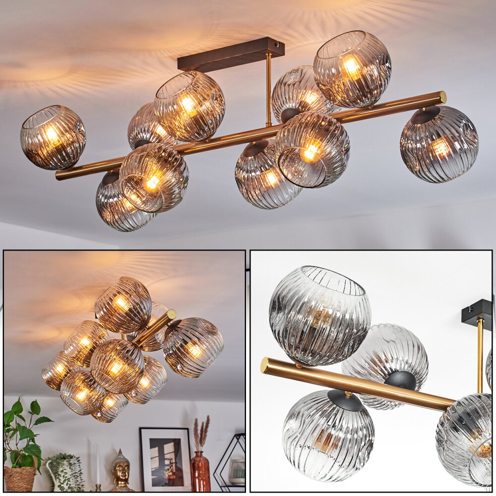 Ripoll Plafoniera, Lampada a sfera Oro, Nero, 10-Luci main product photo
