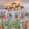 Koyoto Plafoniera, Lampada a sfera Oro, Nero, 10-Luci