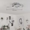 Buren Plafoniera LED Nichel opaco, 1-Luce