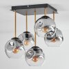 Ripoll Plafoniera, Lampada a sfera Oro, Nero, 5-Luci