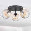 Ripoll Plafoniera, Lampada a sfera Ambrato, Chiaro, 3-Luci