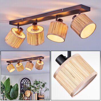 Bongal Plafoniera, Faretto da soffitto Nero, 4-Luci