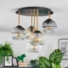 Ripoll Plafoniera, Lampada a sfera Ottone, Nero, 5-Luci