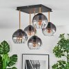 Koyoto Plafoniera, Lampada a sfera Oro, Nero, 5-Luci