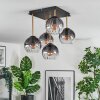 Koyoto Plafoniera, Lampada a sfera Oro, Nero, 5-Luci