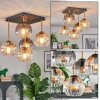 Koyoto Plafoniera, Lampada a sfera Oro, Nero, 5-Luci