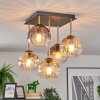 Koyoto Plafoniera, Lampada a sfera Oro, Nero, 5-Luci