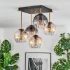 Koyoto Plafoniera, Lampada a sfera Oro, Nero, 5-Luci