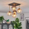 Koyoto Plafoniera, Lampada a sfera Oro, Nero, 5-Luci