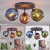 Koyoto Plafoniera, Lampada a sfera Blu, Verde, Ramato, 3-Luci