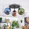 Koyoto Plafoniera, Lampada a sfera Blu, Verde, Ramato, 3-Luci