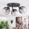 Koyoto Plafoniera, Lampada a sfera Chiaro, Grigio fumo, 3-Luci