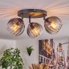 Koyoto Plafoniera, Lampada a sfera Chiaro, Grigio fumo, 3-Luci