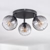 Koyoto Plafoniera, Lampada a sfera Chiaro, Grigio fumo, 3-Luci