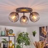 Koyoto Plafoniera, Lampada a sfera Chiaro, Grigio fumo, 3-Luci