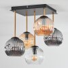 Ripoll Plafoniera, Lampada a sfera Oro, Nero, 5-Luci