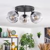 Ripoll Plafoniera, Lampada a sfera Chiaro, Grigio fumo, 3-Luci