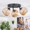 Koyoto Plafoniera, Lampada a sfera Ambrato, 3-Luci