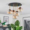 Koyoto Plafoniera, Lampada a sfera Ottone, Nero, 5-Luci