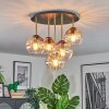 Koyoto Plafoniera, Lampada a sfera Ottone, Nero, 5-Luci