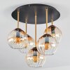 Koyoto Plafoniera, Lampada a sfera Ottone, Nero, 5-Luci