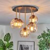 Koyoto Plafoniera, Lampada a sfera Ottone, Nero, 5-Luci