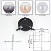 Koyoto Plafoniera, Lampada a sfera Ambrato, Chiaro, Grigio fumo, 3-Luci