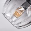 Koyoto Plafoniera, Lampada a sfera Ambrato, Chiaro, Grigio fumo, 3-Luci
