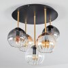 Koyoto Plafoniera, Lampada a sfera 45 cm Ottone, Nero, 5-Luci Koyoto Plafoniera, Lampada a sfera 45 cm Ottone, Nero, 5-Luci