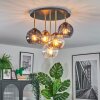 Koyoto Plafoniera, Lampada a sfera 45 cm Ottone, Nero, 5-Luci