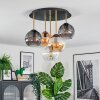 Koyoto Plafoniera, Lampada a sfera 45 cm Ottone, Nero, 5-Luci