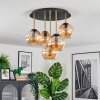 Koyoto Plafoniera, Lampada a sfera 45 cm Ottone, Nero, 5-Luci