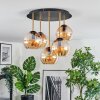 Koyoto Plafoniera, Lampada a sfera 45 cm Ottone, Nero, 5-Luci