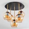 Koyoto Plafoniera, Lampada a sfera 45 cm Ottone, Nero, 5-Luci