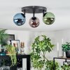 Chehalis Plafoniera, Lampada a sfera 44 cm Blu, Verde, Ramato, 3-Luci