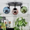 Chehalis Plafoniera, Lampada a sfera 44 cm Blu, Verde, Ramato, 3-Luci
