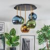 Koyoto Plafoniera, Lampada a sfera 45 cm Ottone, Nero, 5-Luci