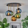 Koyoto Plafoniera, Lampada a sfera 45 cm Ottone, Nero, 5-Luci